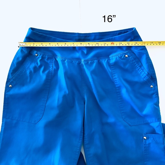 Purple Label by Healing Hands Scrubs Set in Royal Blue Size Medium Petite - Picture 5 of 12